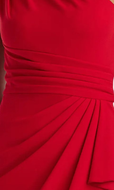 画像4: Tadashi Shoji タダシショージ  Marston ワンショルダードレス 　レッド   (4)