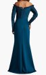 画像2: Tadashi Shoji タダシショージ  Neena Taffeta Banded Gown ブルー、グリーン系 (2)