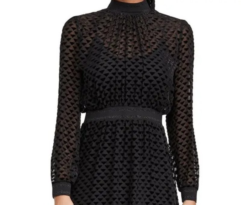 画像3: セール！Tory Burch トリーバーチ　Velvet Devore Black Dress (3)