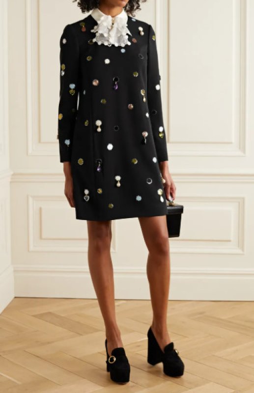 画像1: 12/7までセール！【ELLE掲載】Tory Burch トリーバーチ　Jewel Embroidered Shift Dress (1)