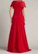 画像2: Tadashi Shoji Milica ドレープポートレートカラー ロングドレス｜レッドフォーマル (2)