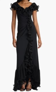 新品☆ TADASHI SHOJI サイズS サイズM ブラック Tadashi Shoji 大人の高級ロングドレス｜演奏会・ホテルディナー向け