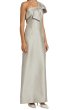 画像2: 12/23までセール！Sachin & Babi ワンショルダーリボン ロングドレス｜フォーマル・イブニング対応｜ライトグレー、シルバー (2)