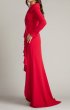 画像3: Tadashi Shoji Noma ポートレートカラー ロングドレス｜ラッフルデザイン・レッド (3)