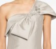 画像6: 12/23までセール！Sachin & Babi ワンショルダーリボン ロングドレス｜フォーマル・イブニング対応｜ライトグレー、シルバー (6)
