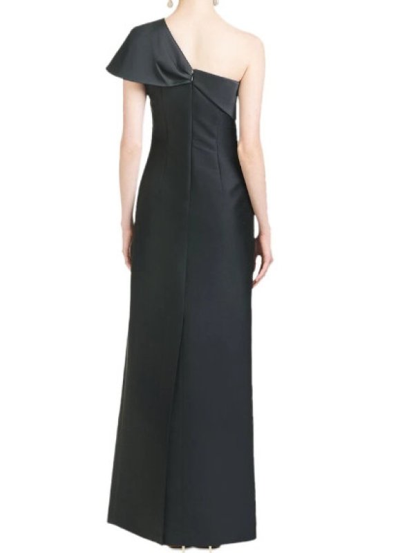 画像2: Sachin & Babi ワンショルダーリボン ロングドレス｜フォーマル・イブニング対応｜ブラック (2)