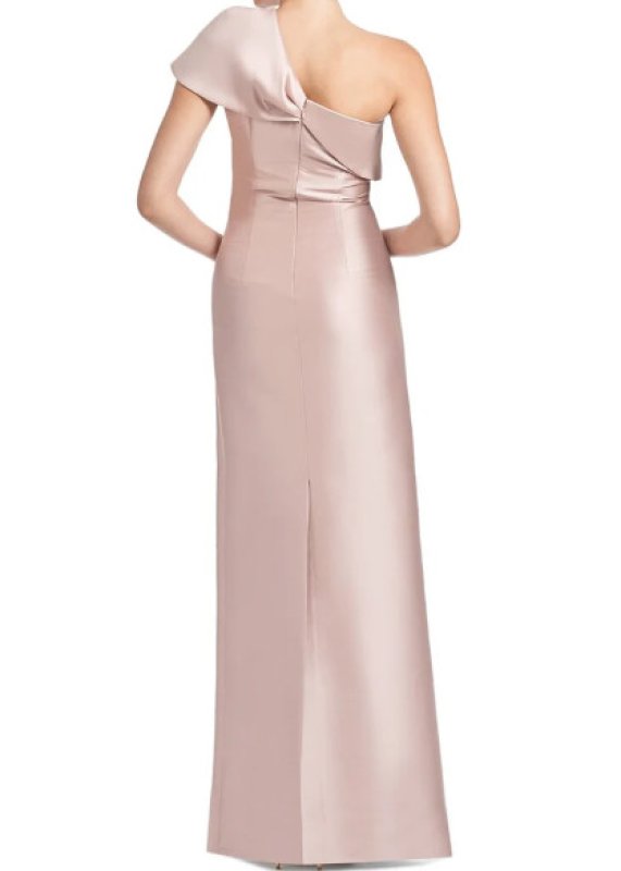 画像2: Sachin & Babi ワンショルダーリボン ロングドレス｜フォーマル・イブニング対応｜ピンク (2)