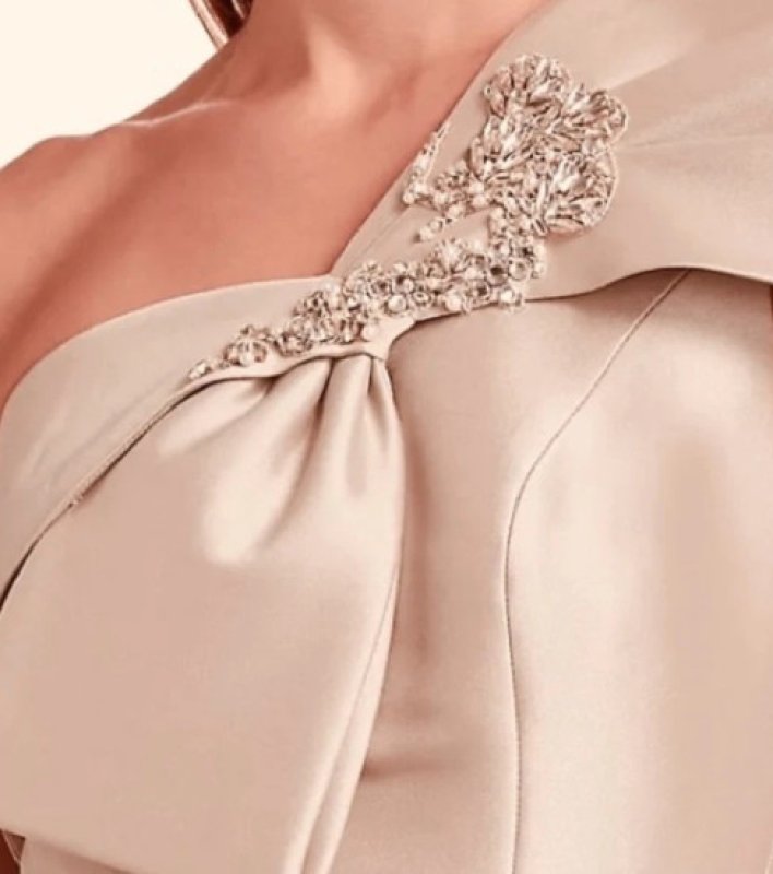 画像4: Sachin & Babi ワンショルダーリボン ロングドレス｜フォーマル・イブニング対応｜ピンク (4)