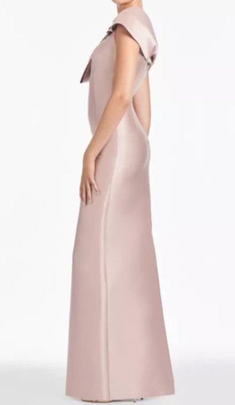 画像3: Sachin & Babi ワンショルダーリボン ロングドレス｜フォーマル・イブニング対応｜ピンク (3)
