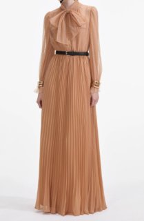 セルフポートレイト　プリーツドレス リボン付き FT201D2053-75のレンタルアイテム｜結婚式パーティードレスはcalian