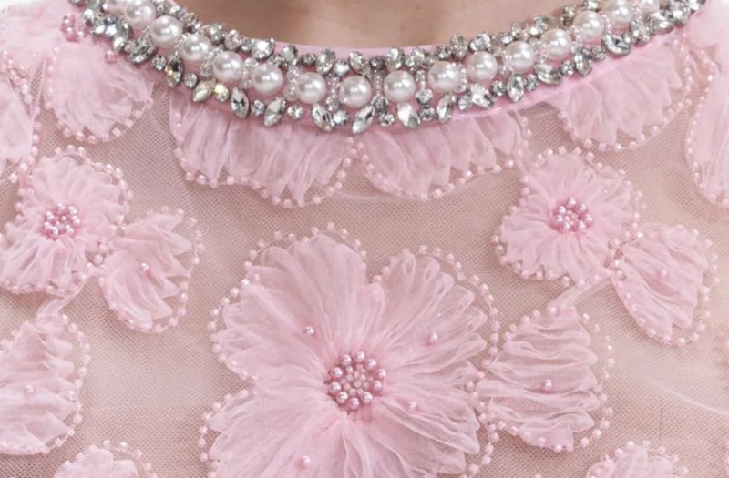 画像4: Self Portrait エンベリッシュド チュール マキシドレス｜パーティー・フォーマル｜ピンク (4)