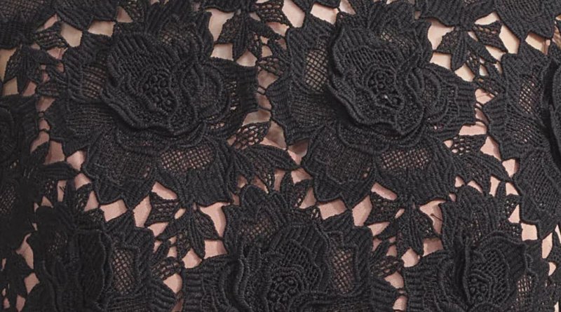 画像3: Self Portrait フラワーレース ミディドレス｜ブラック エレガントドレス (3)