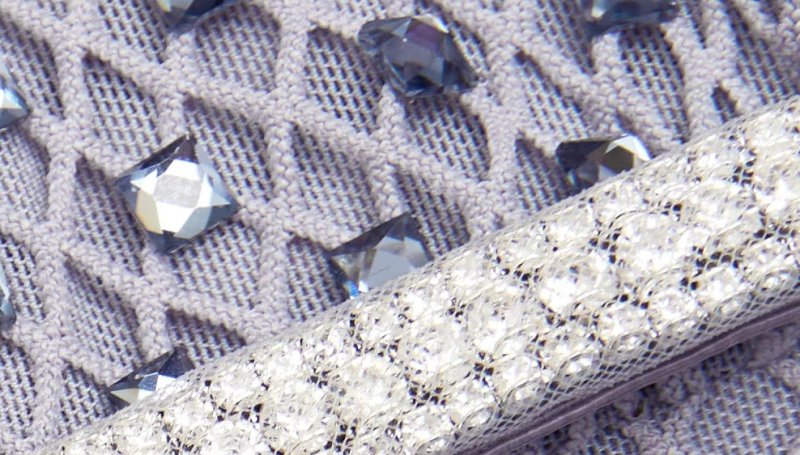 画像4: Self Portrait フィッシュネット ラインストーン ミディドレス｜グレー パーティードレス (4)