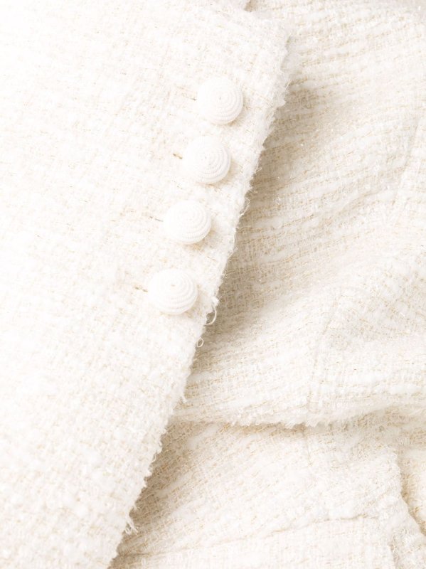 画像3: 【キャサリン妃・イヴァンカ・トランプ愛用】Self Portrait ブークレ×プリーツ レイヤードドレス｜ホワイト エレガントドレス 09141 (3)