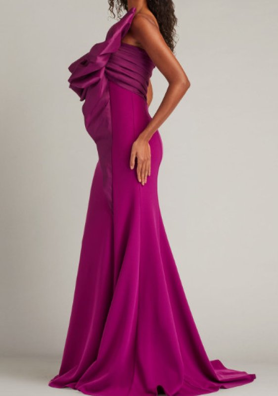 画像3: Tadashi Shoji タダシショージ  　Breton Sculpted Bow Gown　パープル系 (3)