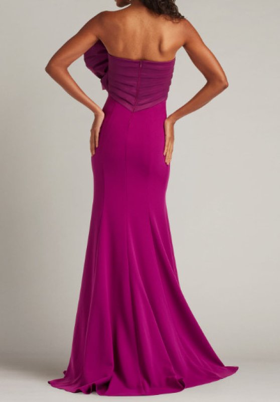 画像2: Tadashi Shoji タダシショージ  　Breton Sculpted Bow Gown　パープル系 (2)