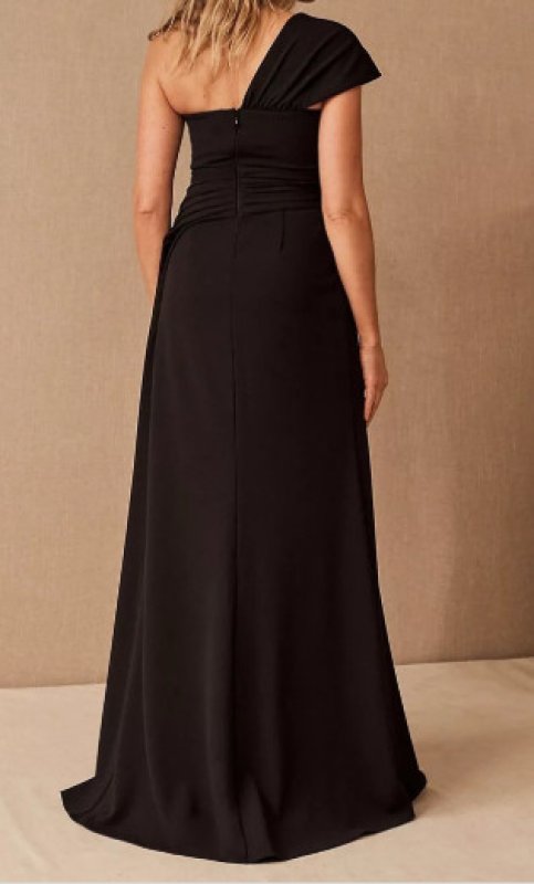 画像2: Tadashi Shoji タダシショージ   AYELET ワンショルダーGown　ブラック (2)