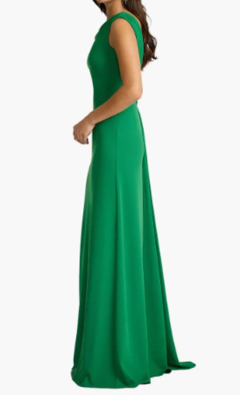 画像3: Tadashi Shoji タダシショージ　Plaza Drape Back Gown   グリーン (3)