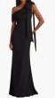 画像1: Tadashi Shoji タダシショージ   cassia ワンショルダー Gown ブラック  20802 (1)