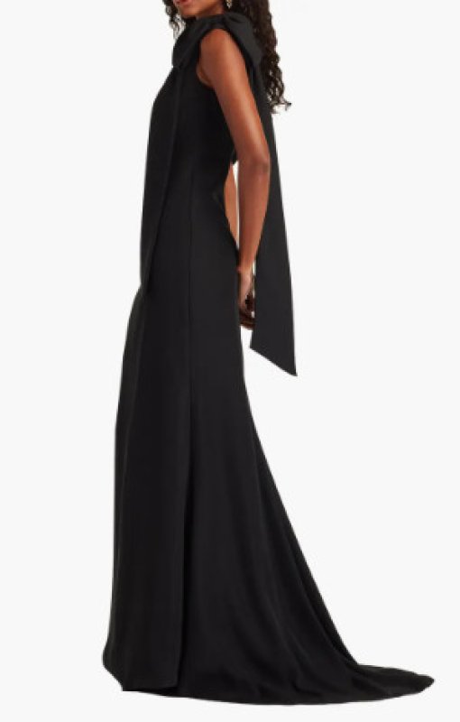 画像3: Tadashi Shoji タダシショージ   cassia ワンショルダー Gown ブラック  20802 (3)