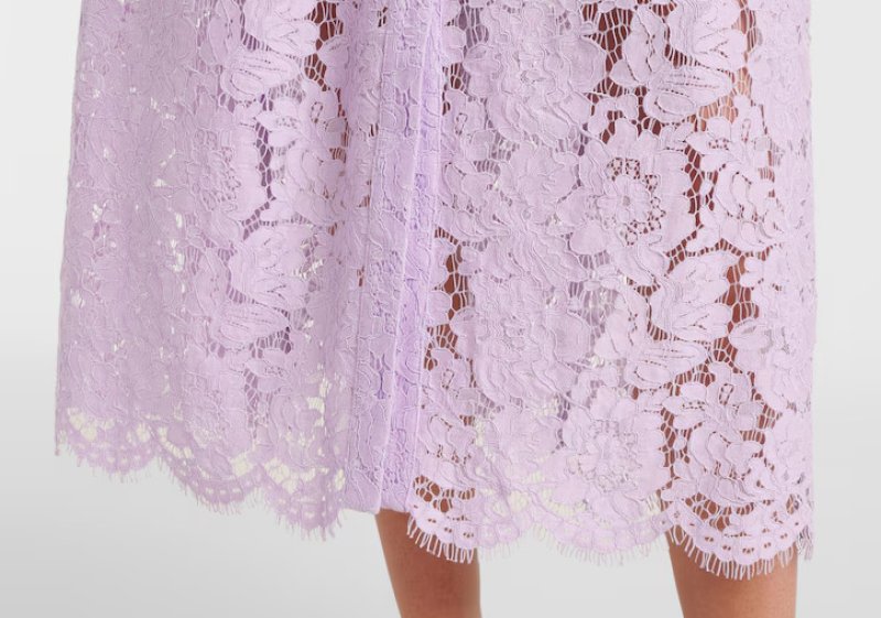 画像4: Self Portrait セルフポートレート ベルト付き レースドレス パープル｜Belted Lace Midi Dress (4)