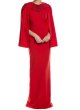 画像1: 2/1までセール！Marchesa Notte ケープスリーブ ビジュー ロングドレス レッド (1)