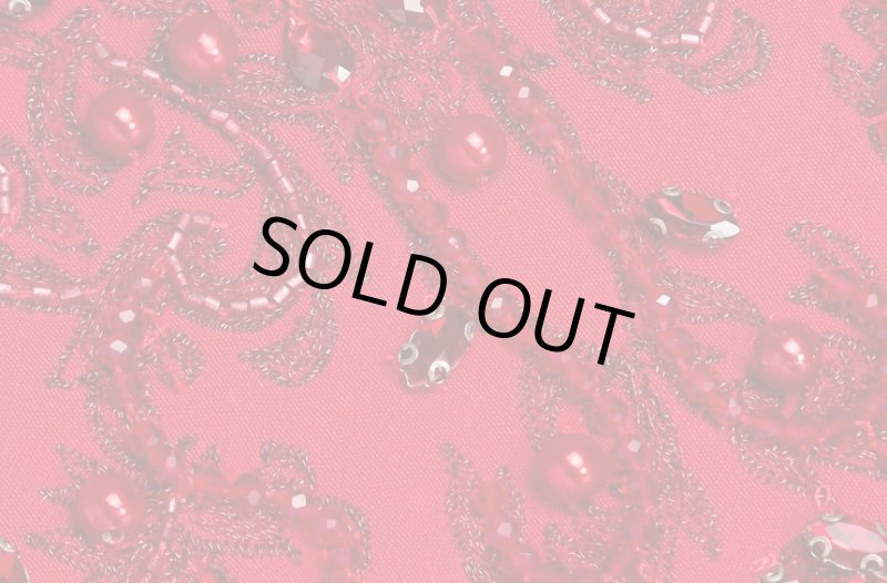 画像6: セール！Marchesa Notte ケープスリーブ ビジュー ロングドレス レッド (6)