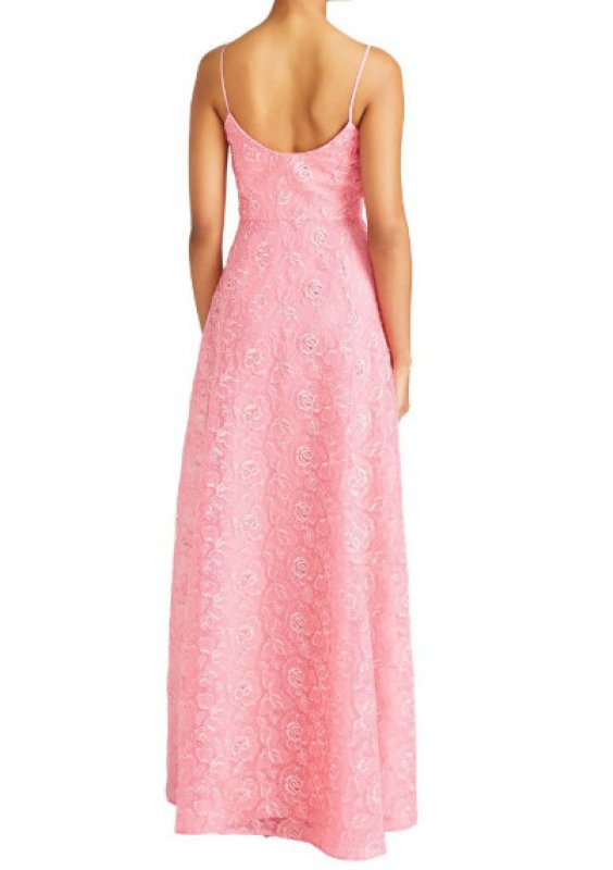 画像3: ML Monique Lhuillier Linda Lace Maxi Dress｜総レース ロングドレス ピンク (3)