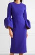 画像2: ROKSANDA マーゴット ベルスリーブ シース ミディドレス｜パープル・ブルー (2)
