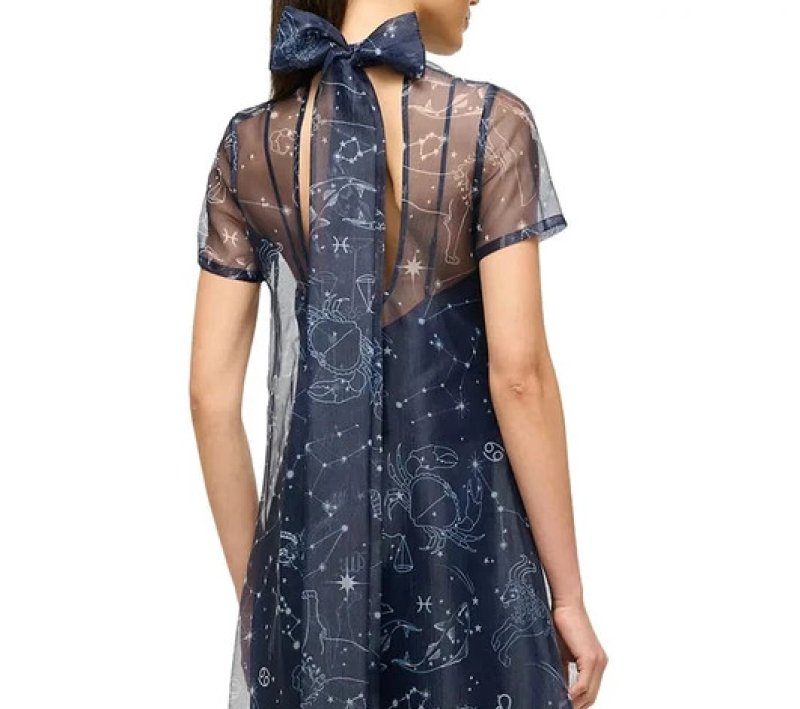 画像4: STAUD スタウド　Calluna オーガンジーマキシドレス ブルー｜上品シアーのロングドレス (4)