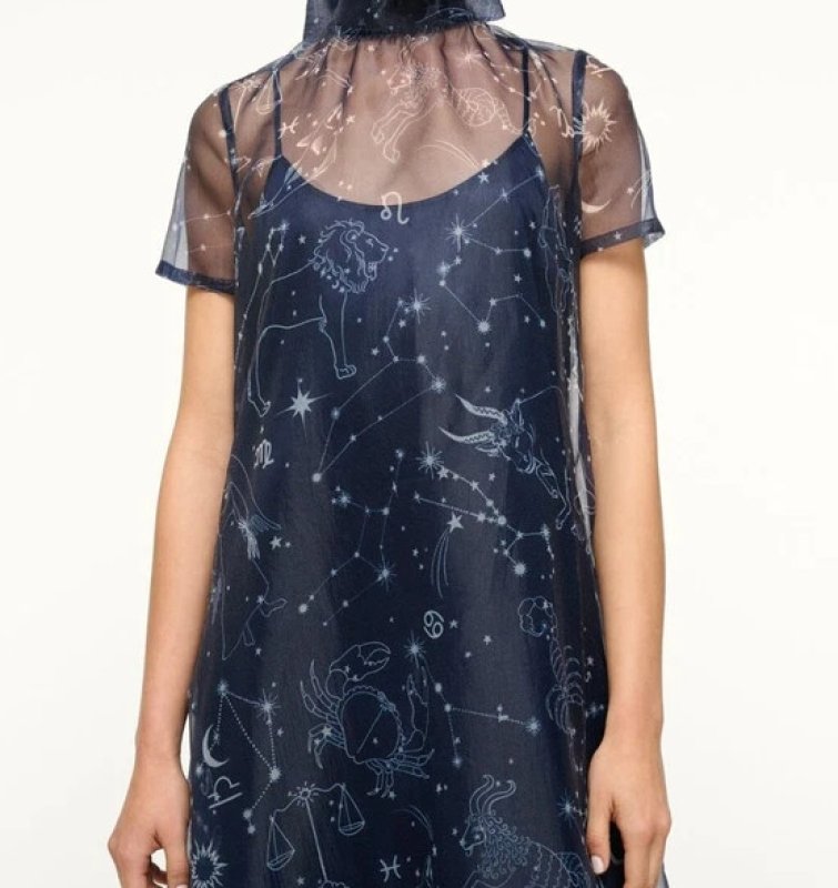 画像5: STAUD スタウド　Calluna オーガンジーマキシドレス ブルー｜上品シアーのロングドレス (5)