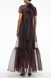 画像2: STAUD スタウド　Calluna オーガンジーマキシドレス｜ブラウン シアーロングドレス (2)