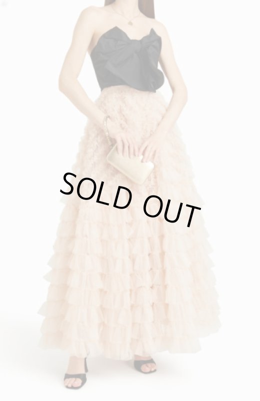 画像1: セール、REDValentino ストラップレス タフタ×チュール ティアードガウン｜ラグジュアリーパーティードレス (1)