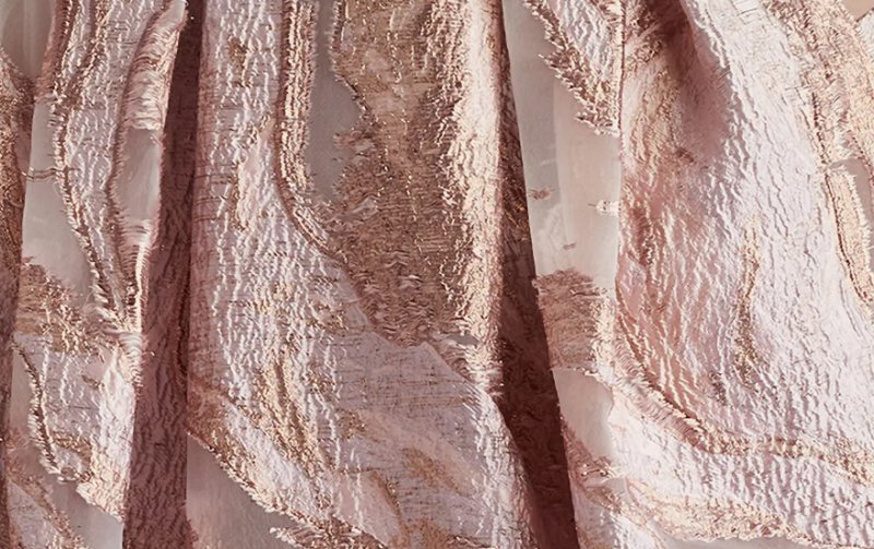 画像4: Tadashi Shoji タダシショージ Fontaine ボールガウン｜ベージュ×メタリック ロングドレス (4)