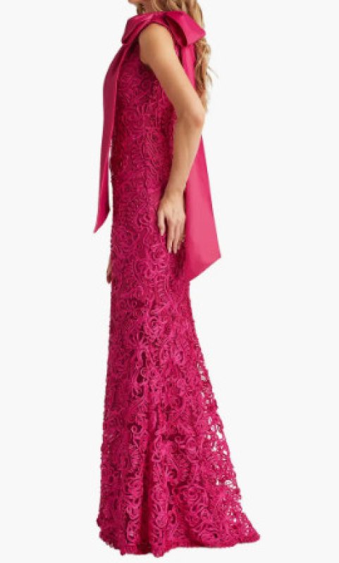 画像3: Tadashi Shoji タダシショージ  Lorne ワンショルダー ロングドレス　ピンク (3)