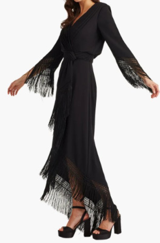 画像3: Tadashi Shoji  タダシショージ   Azie フリンジドレス　ブラック (3)