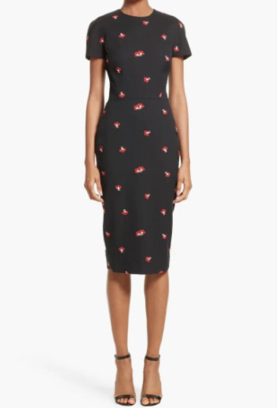 画像1: 2/14までセール！【エミリー、パリへ行く】VICTORIA BECKHAM  ヴィクトリアベッカム フローラルペンシルドレス (1)