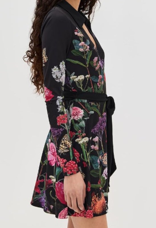 画像3: 【ドラマ使用】Alice + Olivia アリスアンドオリビア  Millicent 花柄 ラップ ミニドレス (3)