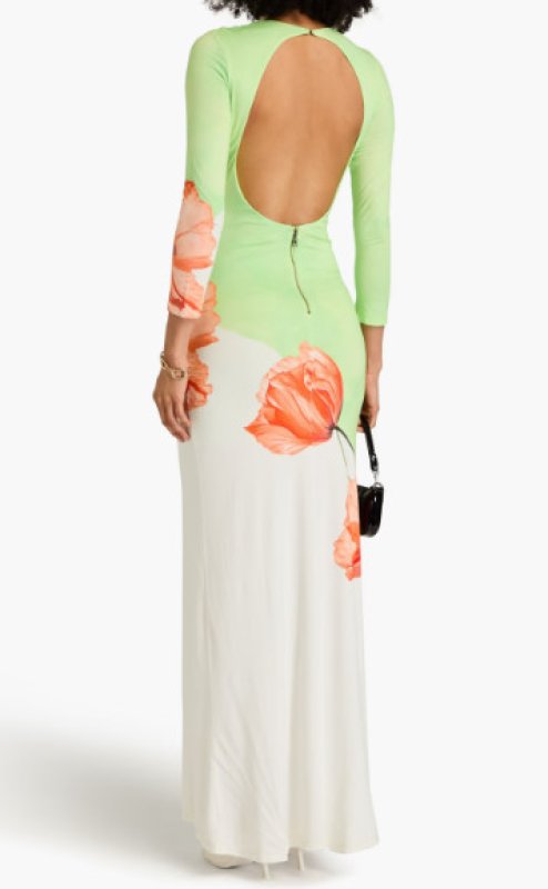 画像3: Alice + Olivia アリスアンドオリビア  Delora Floral Color Block Maxi Dress  03241 (3)