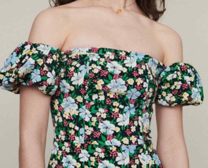 画像3: 【エミリー、パリへ行く】Maje マージュ Rapy 花柄 オフショルダー ミニドレス (3)