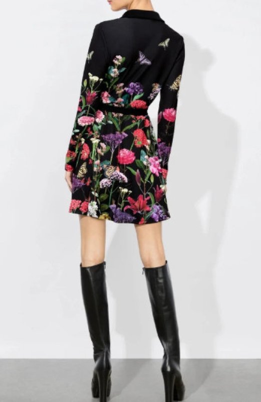 画像4: 【ドラマ使用】Alice + Olivia アリスアンドオリビア  Millicent 花柄 ラップ ミニドレス (4)