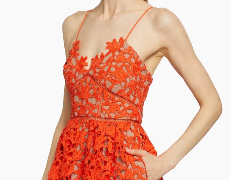 画像3: 【エミリー、パリへ行く】Self Portrait　セルフポートレート　Azaelea Dress オレンジ (3)