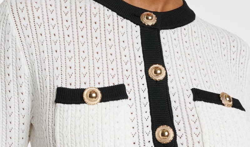 画像3: 【パリスヒルトン愛用】Self Portrait セルフポートレート｜Pointelle ペプラム ニットミディドレス（ (3)