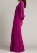 画像3:  Tadashi Shoji  タダシショージ　Sahana Bishop Sleeve Plunge Gown  マジェンタ、パープル系 (3)