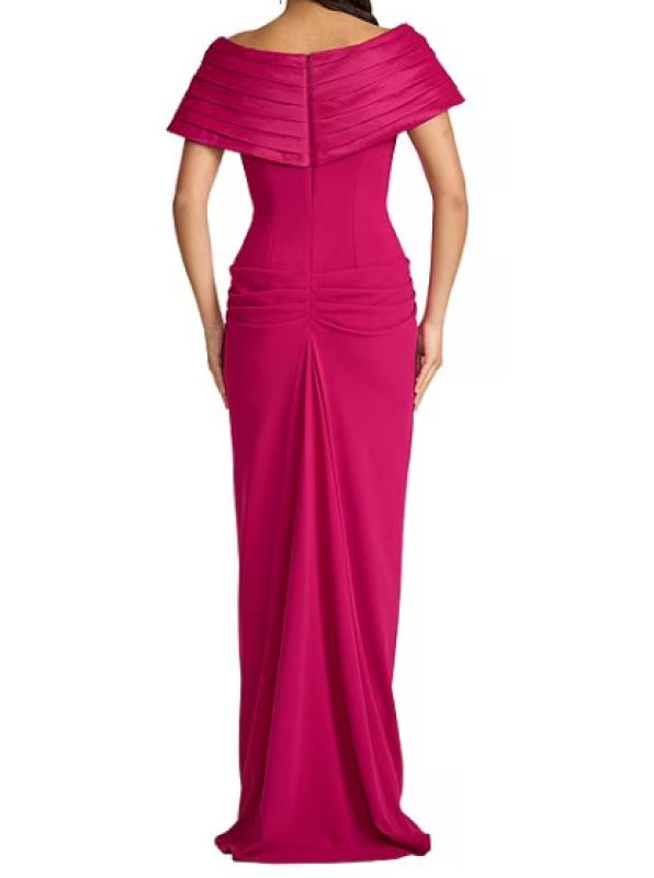 画像2: Tadashi Shoji タダシショージ  Seraphine ポートレートカラー プリーツ ロングドレス ピンク (2)