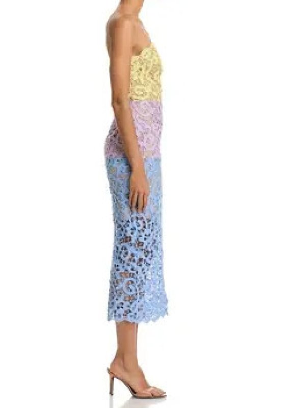 画像6: 3/13までセール！Milly ミリー Kait Trois マルチカラー レース ミディドレス (6)