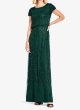 画像1: Adrianna Papell アドリアナパペル　Short Sleeve Beaded Blouson Gown 　ダスティエメラルド (1)
