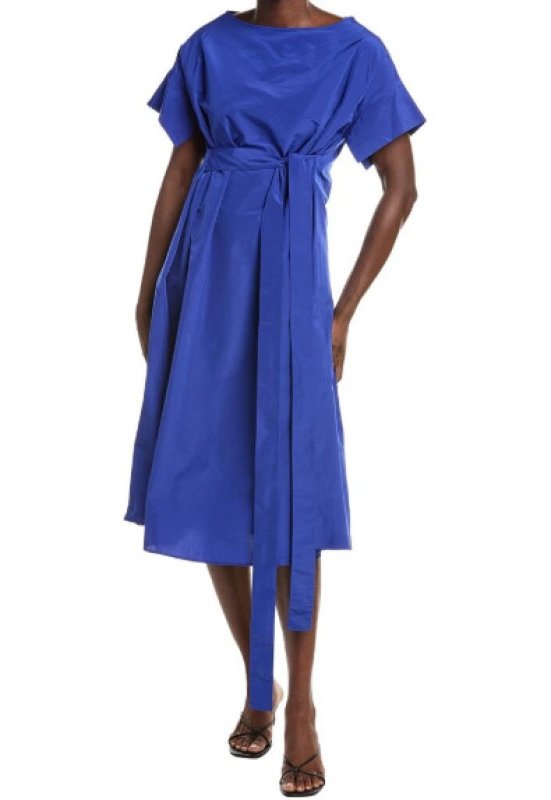 画像1: Weekend Max Mara FINISH ミディ丈 Aラインドレス ブルー (1)