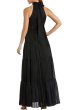 画像2: Mac Duggal ブラック タイホルターネック ティアード ロングドレス (2)
