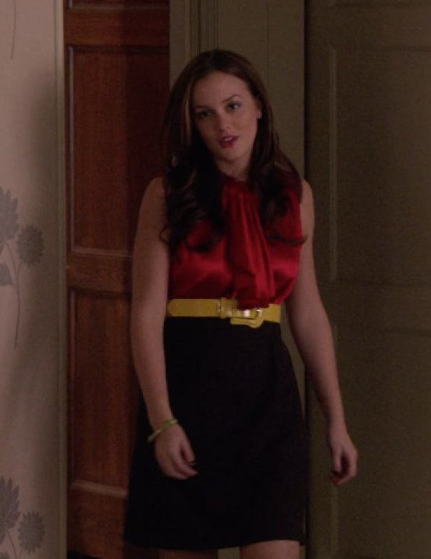 画像1: 即発！【ゴシップガール使用、ブレア着用】Alice + Olivia 　Jabot Belted Dress (1)